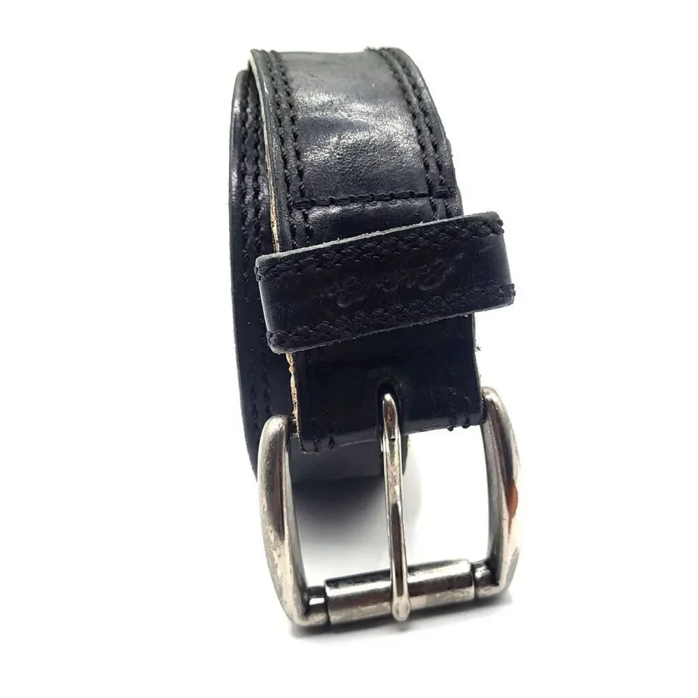 Eddie Bauer Black Leather Belt 37in to 42 in Men's